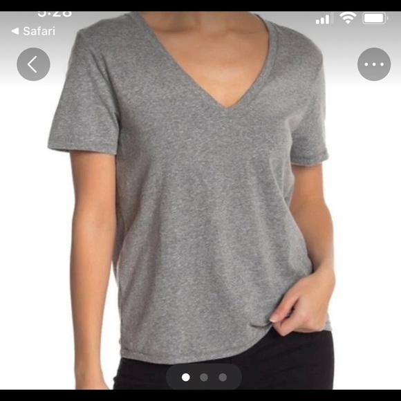 BP NORDSTROM OVERSIZED V CROPPED TEE. Heather grey available in XS S M - Picture 1 of 10